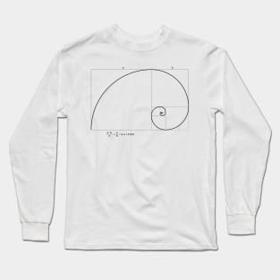 Golden Ratio -  Phi φ Equation - Fibonacci Spiral Long Sleeve T-Shirt